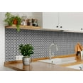 thumbnail image 4 of Mi Alma Black White Floral Peel & Stick Tiles - Vinyl Backsplash 8x8, 4 of 9