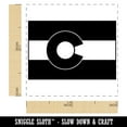 thumbnail image 2 of Colorado State Flag Self-Inking Rubber Stamp Ink Stamper - Green Ink - Small 1 Inch, 2 of 7