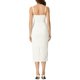 thumbnail image 3 of Vestido de tirantes espagueti Inspire Chic para mujer, vestido lápiz sin mangas con fruncido y frente retorcido, talla XL, blanco, 3 of 6