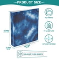 thumbnail image 6 of joogoo Tie Dye Blue Print Hardcover 3 Ring Binder 1.5" Round Rings Interior Pockets Binders Organizer 1 Pack, 6 of 9