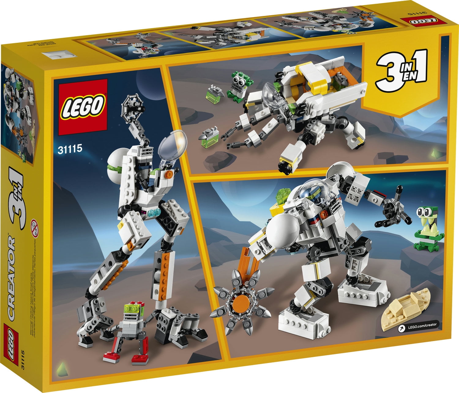 LEGO Creator 3in1 Space Mining Mech 31115 Building Toy (327 Pieces
