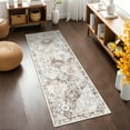 thumbnail image 4 of MeyJey 2'x6' Oriental Vintage Runner Rug for Hallways, Non-Slip Machine Washable Area Rug for Bedroom/Living/Dining/Laundry Room Carpet, Beige/Brown/Gray, 4 of 15