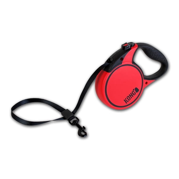Correa retráctil para perros KONG Terrain Alcott, pequeña, roja, 5 m