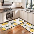 thumbnail image 3 of Kitchen Rugs Sets Of 2,Yellow Lemon Fruits White Pattern Anti Fatigue Kitchen Mat Rugs Non Slip Washable,Decorative Kitchen Floor Mats for Kitchen,Sink,Laundry,17"x47"+17"x47", 3 of 5