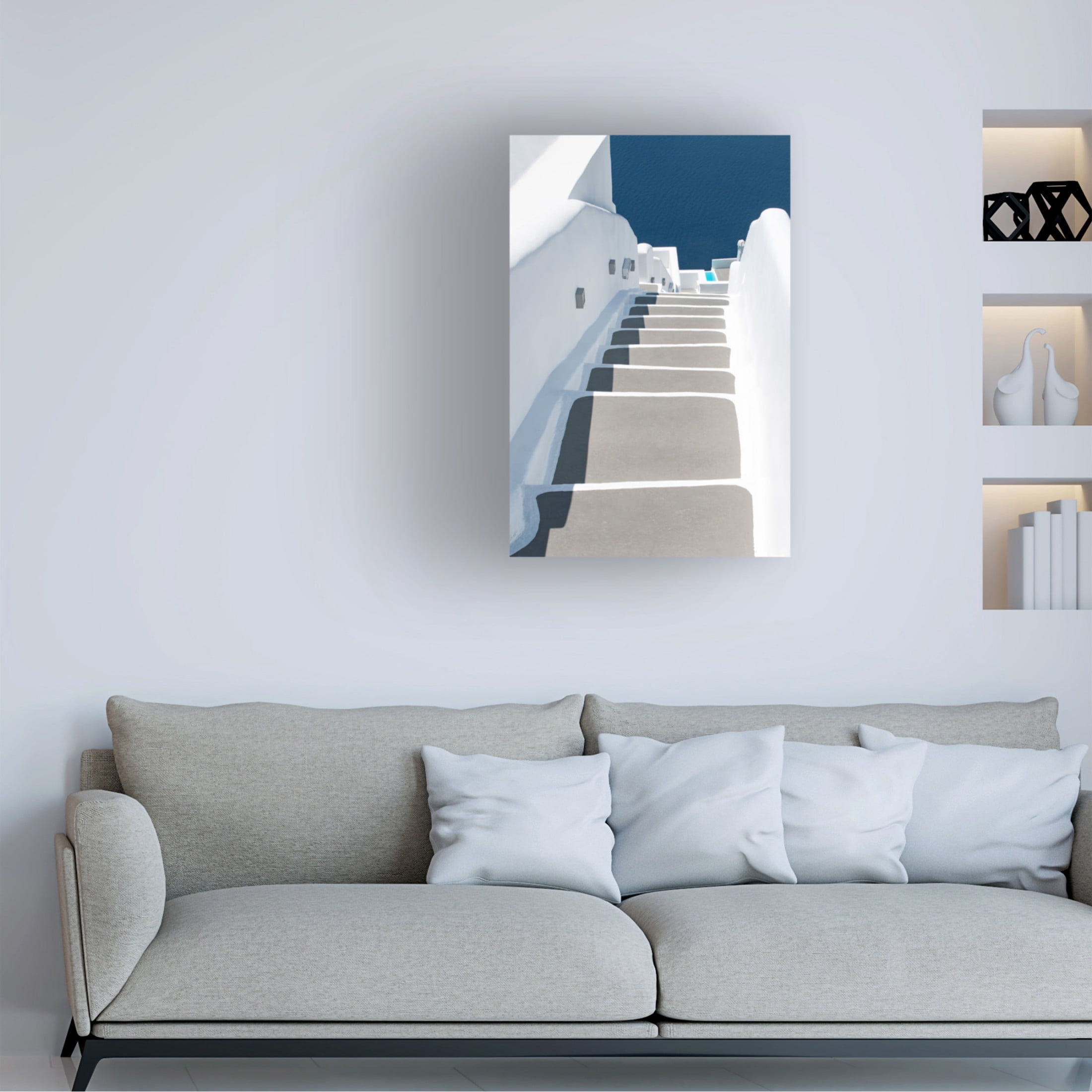 Trademark Fine Art Linda Wride Steps To Pool And Sea Canvas Wall Art