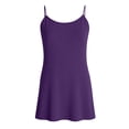thumbnail image 3 of Amzcrzy Robe d'Été pour Femmes Grande Taille Confortable, Ample, Sans Manches, à Bretelles Spaghetti, Nuisette Décontractée à Col Rond, Couleur Unie, Mini-Robe 3TG, 3 of 6