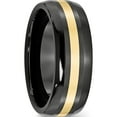 thumbnail image 4 of Ceramic/14K Ceramic Black With 14K Inlay 8mm Polished Band (Size 12) Made In China cer35-12, 4 of 5