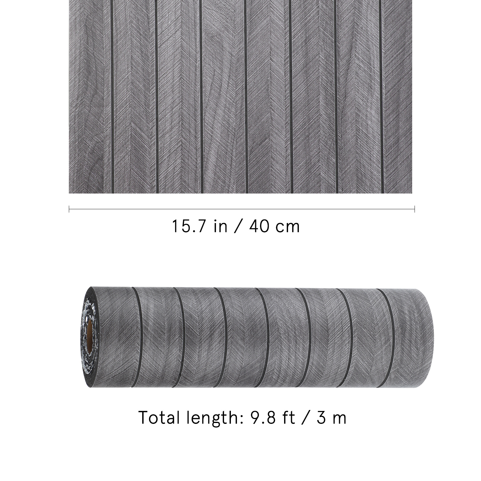 LOLIPPYY Wood Grain Peel & Stick Wallpaper Roll, Self-Adhesive Removable Wall Panels 40cm x for Living Room Bedroom Decor