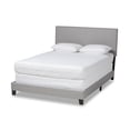 thumbnail image 1 of Baxton Studio Ramon Modern and Contemporary Grey Linen Fabric Upholstered Full Size Panel Bed with Nailhead Trim, 1 of 5