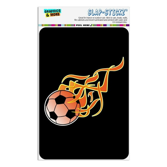 Soccer Ball Football Cartoon Flames Home Business Office Sign