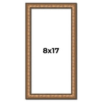 8x17 Frame Gold Real Wood Picture Frame Width 1.25 inches | Interior Frame Depth 0.5 inches |