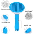 thumbnail image 4 of The Room Collective Self-Cleaning Slicker Brush for Dogs & Cats, Blue, 4 of 7