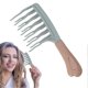 thumbnail image 1 of Peine desenredante con dientes ondulados de doble fila, peine antiestático de dientes anchos para el cabello, ideal para viajes., 1 of 5