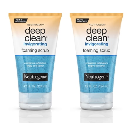 2 Pack Neutrogena Deep Clean Invigorating Foaming Scrub 4.20 oz Each