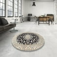 thumbnail image 3 of Ahgly Company Indoor Rectangle Traditional Gray Medallion Area Rugs, 2' x 5', 3 of 6