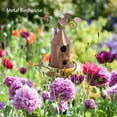 thumbnail image 6 of Decorative Metal Birdhouse: Long,Lasting Iron, Easy Install, Garden Stake Included, 6 of 6