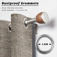 thumbnail image 4 of Flax Gray Outdoor Curtains for Patio, Oatmeal Beige Woven Fabric Texture Rustic Farmhouse Sunshade Privacy Drapes Grommet Waterproof Outside Curtains for Porch/Cabana/Balcony 54"x 108", 1 Panel, 4 of 9