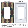 thumbnail image 3 of Yayeee Rocker Switch Wall Plate 2-Gang 4.7"x4.6" Home Decorative Outlet Cover, Green Tartan Pattern, 3 of 6