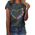 thumbnail image 2 of THDHVS Womens Shirts,Tops for Women Trendy,Women Print Short Sleeve Tee Summer Casual Top for Vacation and Street Style, 2 of 7