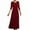 Red, variant on Velvet Dresses for Women Elegant 3/4 Sleeve Round Neck Dressy Casual A Line Flowy Maxi Dress Cozy Winter Party Cocktail Prom Formal Clothes