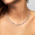 thumbnail image 4 of Everly Women's Sterling Silver 6mm Paperclip Chain Necklace and Bracelet Set - 16 in + 7.5 in, 4 of 10