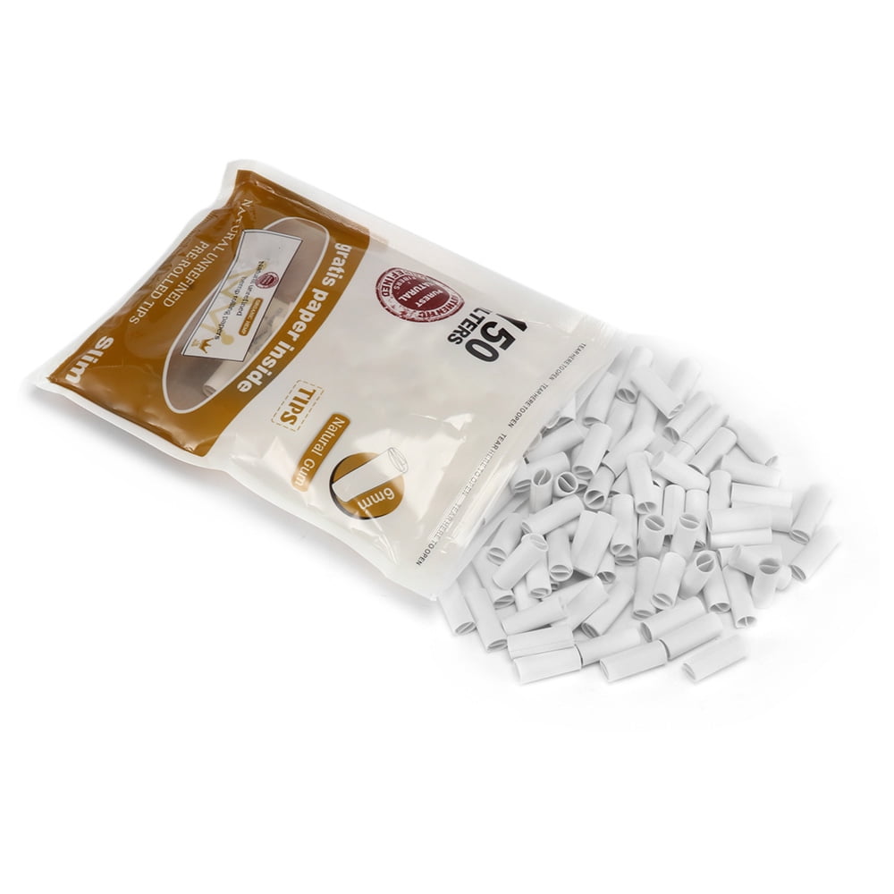 Onever 150pcs Cigarette Filter 6mm Pre Rolled Natural Unrefined Rolling