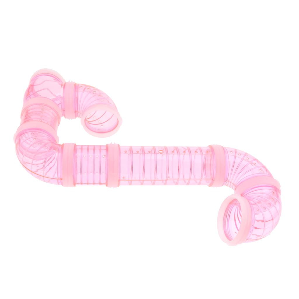 EHJRE 2x Hamster Tube Tunnel Toy Hideout Plastic Cage Toy Playing Hut for Hamster Gerbil Rat Mice Small Animals