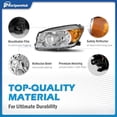 thumbnail image 5 of Headlights Assembly for 2006 2007 2008 Toyota RAV4 Headlamp Replacement Chrome Housing Amber Reflector Driver & Passenger Side, 5 of 6