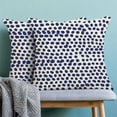 thumbnail image 2 of Navy Blue Pillow Covers 18x18 Inch Set of 2 Polka Dot Outdoor Decor Throw Pillows for Couch Modern Boho Design Watercolor Aesthetic Decorative Cushion Cases for Home Sofa Bed Decorations, 2 of 6