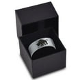 thumbnail image 3 of Tungsten Bulky Rhino Rhinoceros Band Ring 8mm Men Women Comfort Fit Gray Flat Cut Brushed Polished, 3 of 4