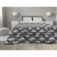 thumbnail image 1 of Coconut Down Alternative Comforter, Continuous Pattern of Exotic Summer Island Fruit Hand Drawn Illustration, Microfiber Quilt for All Season, 5 Sizes, Blush Brown Pale Blue, by Ambesonne, 1 of 3