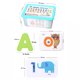 thumbnail image 1 of Alfabetos y números Tarjetas flash Letras de madera ABC Rompecabezas de combinación de animales Juego de clasificación de colores Aprendizaje preescolar Juguete educativo Regalo para niños, 1 of 7