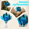 thumbnail image 2 of YujiCraft Christmas Tree Topper, 12-Inch Peacock Ornament with Faux Feather Glitter Blue Embellishments for Indoor and Outdoor Christmas Tree Decor, Holiday Home Decoration and Festive Ornaments,, 2 of 5