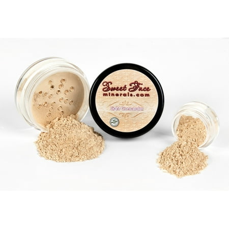 Organic Mineral Loose Foundation Powder - LIGHT CONCEALER *Choose your Size* Corrector Mineral Makeup Matte Skin Foundation Loose Powder Full Coverage (5 gram Sample Size Jar)