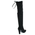 thumbnail image 5 of Forever Link Women's Stacked Chunky Heel Stretch Thigh High Pull On Boot, 5 of 5