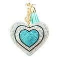 thumbnail image 1 of Keyring Exquisite Tassel Key Valentine's Day Women Accessories Use Heart Keychain Multicolored Keyholder DIY Bag Decor Heart Light Blue, 1 of 6