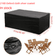thumbnail image 2 of Tela Oxford 210D para jardín al aire libre, cubierta impermeable a prueba de polvo, cubierta para muebles de mesa de jardín, punto negro, 2 of 6