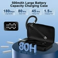 thumbnail image 3 of Bluetooth Headset 5.3,ABCPOW Wireless Headset Noise Cancelling Headphone for iPhone Android Wireless Earpiece Hi-Fi Stereo w/Charging Case 80H Playtime IPX7 Waterproof Handsfree Earphones for Trucker, 3 of 7