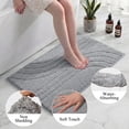 thumbnail image 5 of Edlbaegy Bathroom Rugs Set 3 Piece,Absorbent Bath Rugs,Shower Rug Runner Soft U Shaped Toilet Mats,Machine Washable Bath Mats for Bathroom Floor, Tub and Shower, 5 of 10