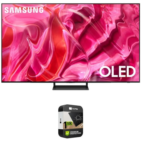 Samsung QN65S90CA 65 Inch OLED 4K Smart TV Bundle with 1 YR CPS Enhanced Protection Pack (2023 Model)