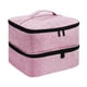 thumbnail image 1 of Bolsa de transporte, bolsa de almacenamiento, estuche organizador de esmalte de uñas de viaje, bolsillo con cremallera para maquillaje Rosa, 1 of 8