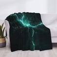 thumbnail image 3 of Balery Green Lightning Flash Manta de Franela con Dibujo, Lujo Ultra Suave y Cálido, Antipelusa y Resistente a las Arrugas para Cama, Sofá, Camping -80"x60", 3 of 6