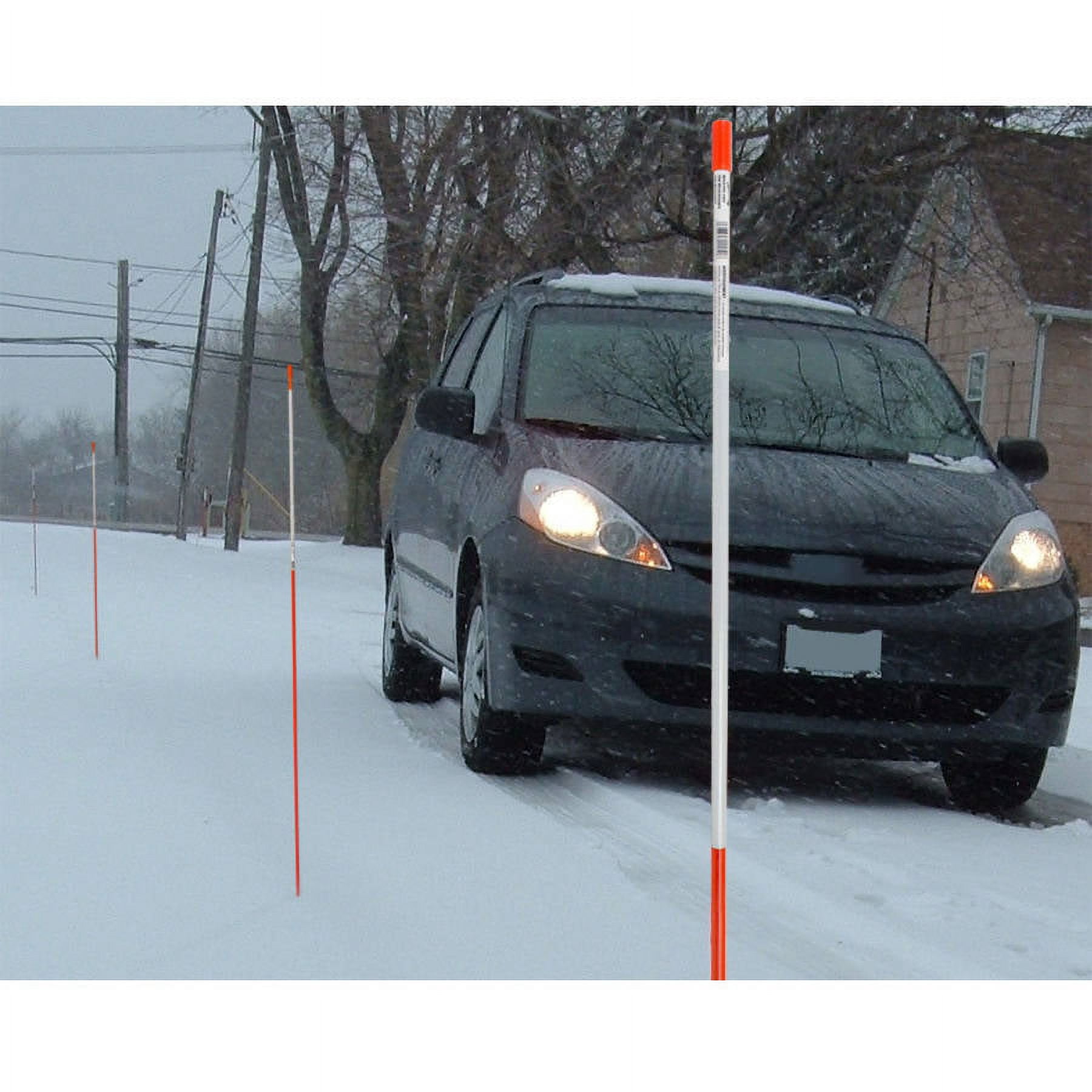 Blazer 4 Pack 48 inch Driveway Marker Orange/White Reflective Staffs