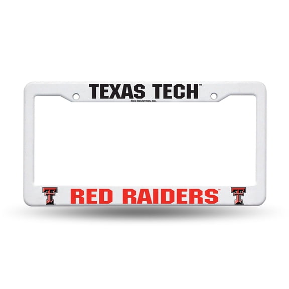 Texas-Tech Raider's Raised Letter Plastic License Plate Frame