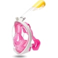 thumbnail image 1 of Full Face Snorkel Mask (Pink - S/M) with Advanced Breathing System and Anti-Fog Technology, Foldable Mask with Detachable Camera Holder, Adult/Child, 1 of 5