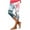 Multicolor, variant on AGWOLF Capri Jeggings for Women Plus Size Tummy Control Leggings Summer Trendy Printed Yoga Pants Lightweight High Rise Gym Workout Crop Pants