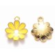 thumbnail image 1 of 10 colgantes de flores de aleación esmaltada, colgante de flor, joya amarilla, 1 of 2