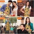 thumbnail image 7 of Black Polka Dot Sunflower Pattern Apron-Garden Aprons for Women with Pockets-Cotton Linen Waterproof Kitchen Cooking Gardening Aprons Adjustable for Kitchen,Cooking,BBQ and Salon 33x27 Inch, 7 of 7