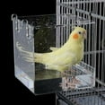 thumbnail image 1 of Baño para pájaros, cubo transparente, caja de baño para pájaros, jaula de ducha para pájaros pequeños, loros, gorriones Myna, 1 of 5