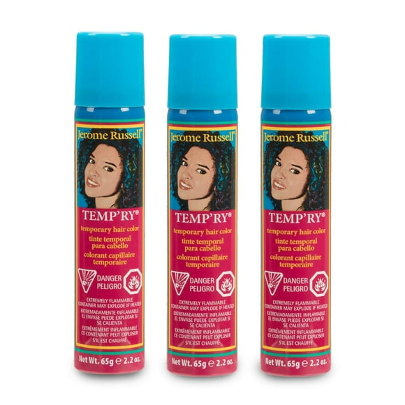 Jerome Russell Temp'ry Spray-on Brown Hair Color, 2.2oz x 3 pack